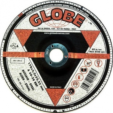 Круг зачистной Globe А24-30-36R 125х6.5х22.2